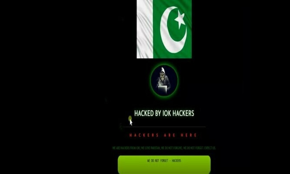 بھارتی سفارتخانے کی ویب سائٹ ہیک، پاکستانی پرچم آویزاں