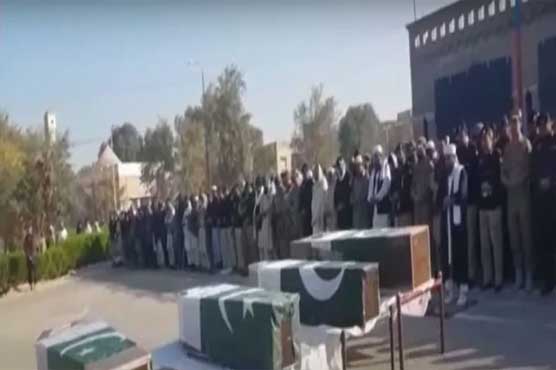 لکی مروت حملے میں شہید 4 اہلکاروں کی نمازِ جنازہ ادا کردی گئی